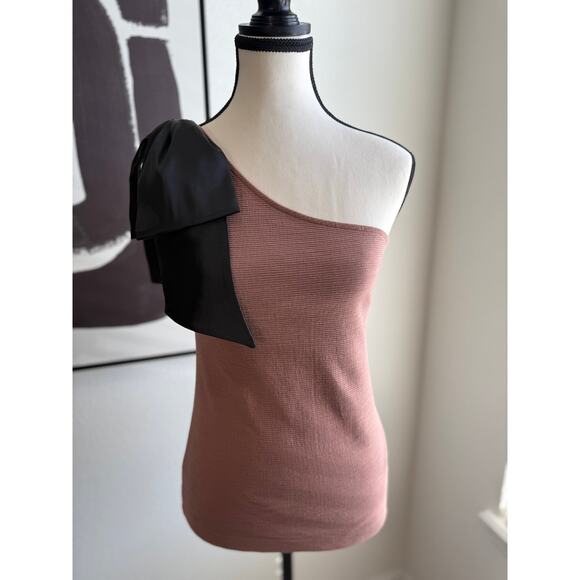 Maeve by Anthropologie Bow Shoulder Ribbed Tank Top Brown XS - Picture 16 of 16